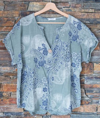Bluse / Shirt Gr. L Damen Mintgrün