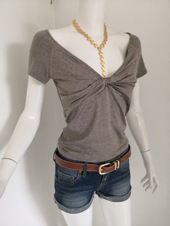 🤩MANGO SUIT TOP MELIERT OLIVGRÜN MIT KNOTEN