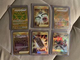 🇯🇵 + 🇬🇧 Pokemon 6x Gold Karten wie PRE177 - NM/Mint