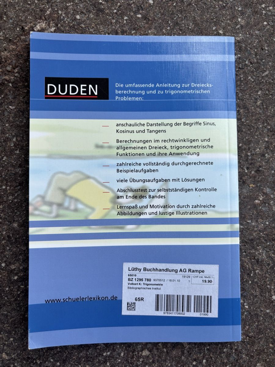 Bücher: Trigonometrie - Duden / Erklärungen – Neu (gemäss Beschreibung) aus Wetzikon ZH von ger_yvd6 1