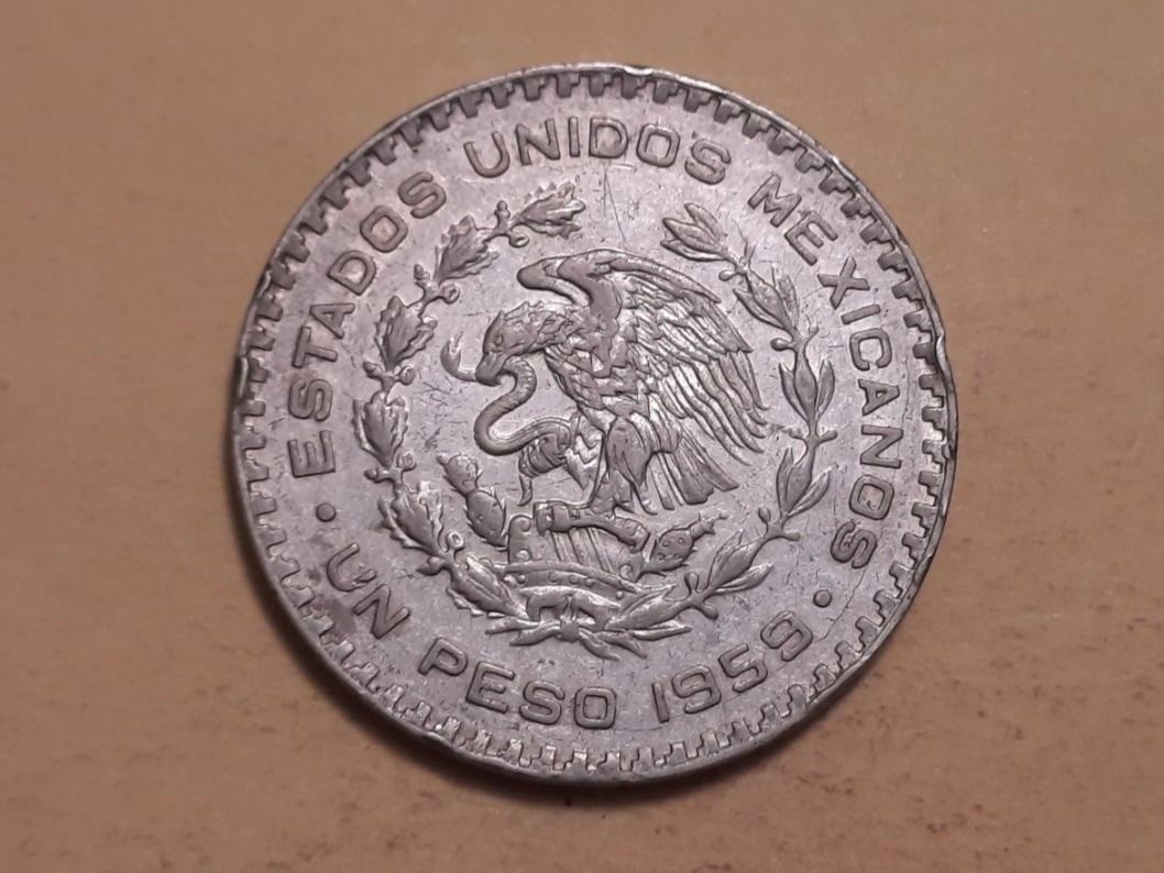 Alle Münzen: Mexiko 1 Peso 1959 Billon Silber – Gebraucht aus Buchs SG von numispatica 1