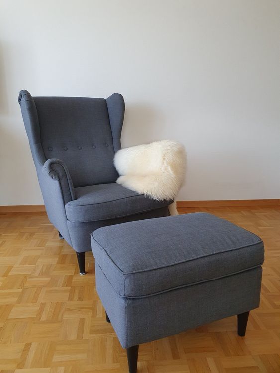 Sessel Strandmon mit Hocker Ikea Kaufen auf Ricardo