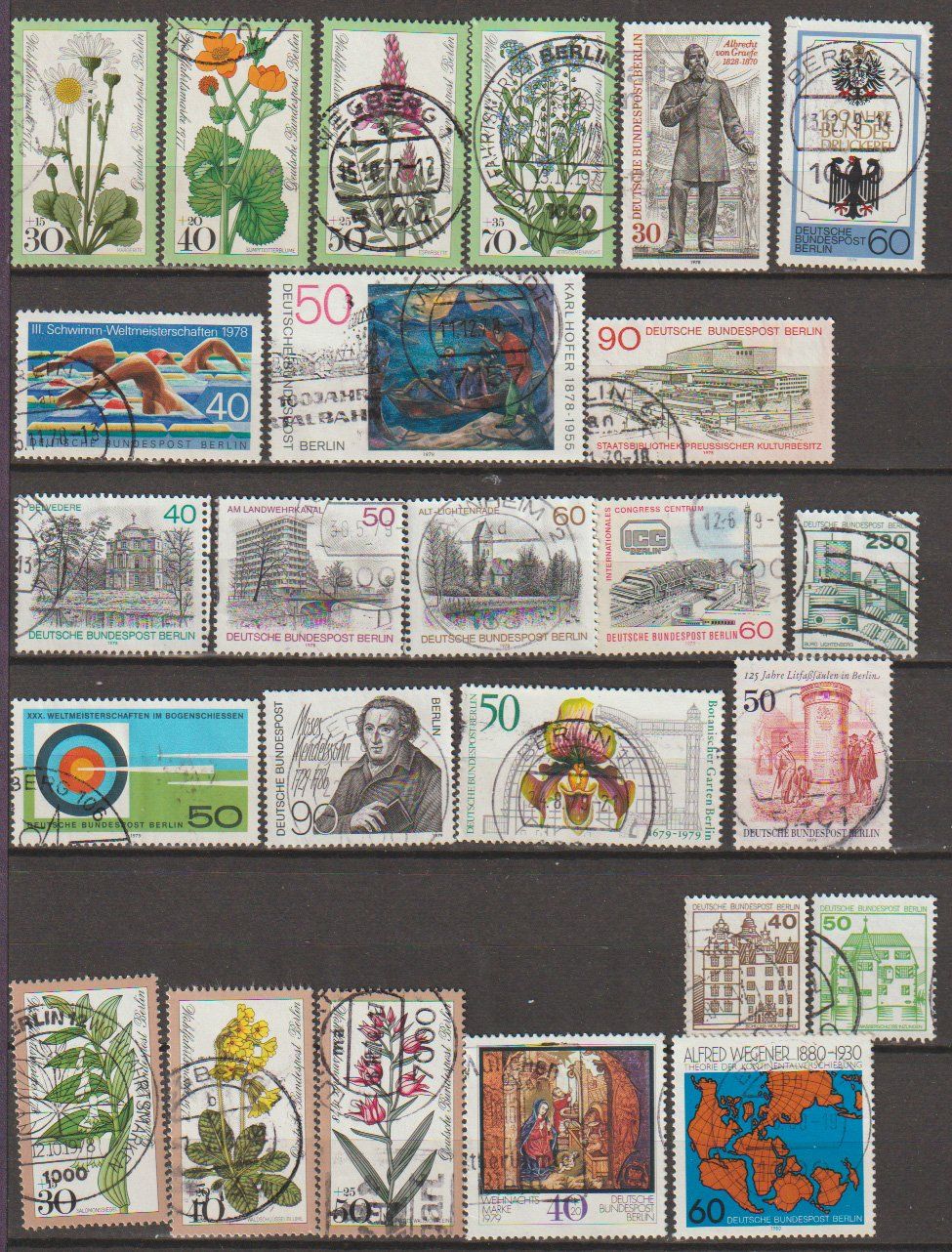 Alle Briefmarken: Allemagne divers thèmes bon état – Gebraucht aus Crans-Montana von kira56 1