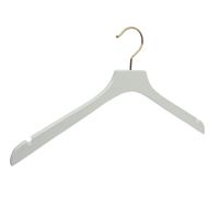 10x Design Kleiderbügel weiss mit goldenem Haken