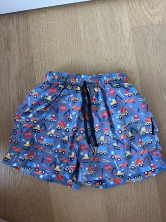Badehose Jungen CONTROVENTO blau Baufahrzeuge Grösse 92-98