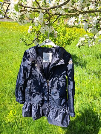 Moncler Jacke 116 Marineblau Mädchen mit Volants