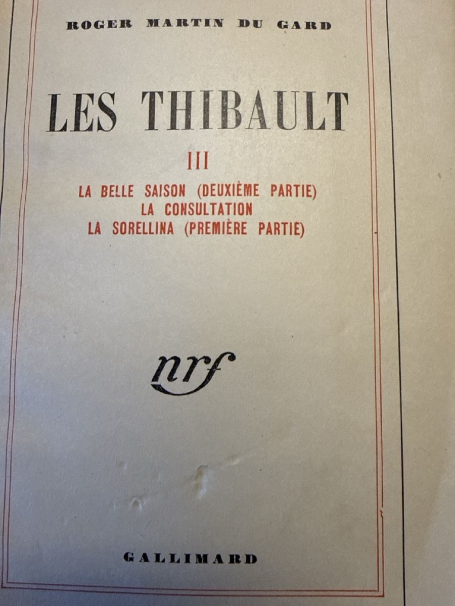 Libri: LES THIBAULT 8 tomes de Roger Martin Du Gard – Usato da Schmitten FR venduto da Hohezelg 6