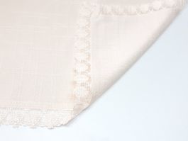 Tischdecke mit Spitzenbordüre - Nappe avec bordure dentelle