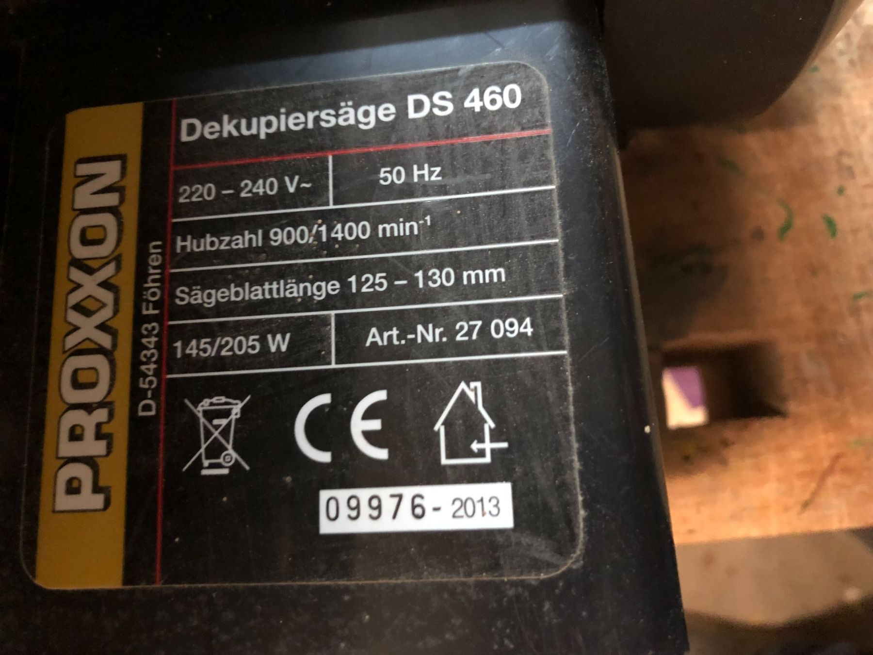 Proxxon Seghe: Proxxon Dekupiersäge D 460 – Usato da Füllinsdorf venduto da Kater46 3