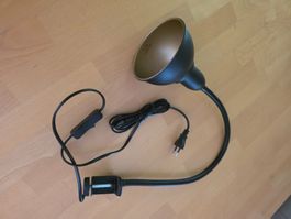 Schreibtischlampe flexibel schwarz NEU
