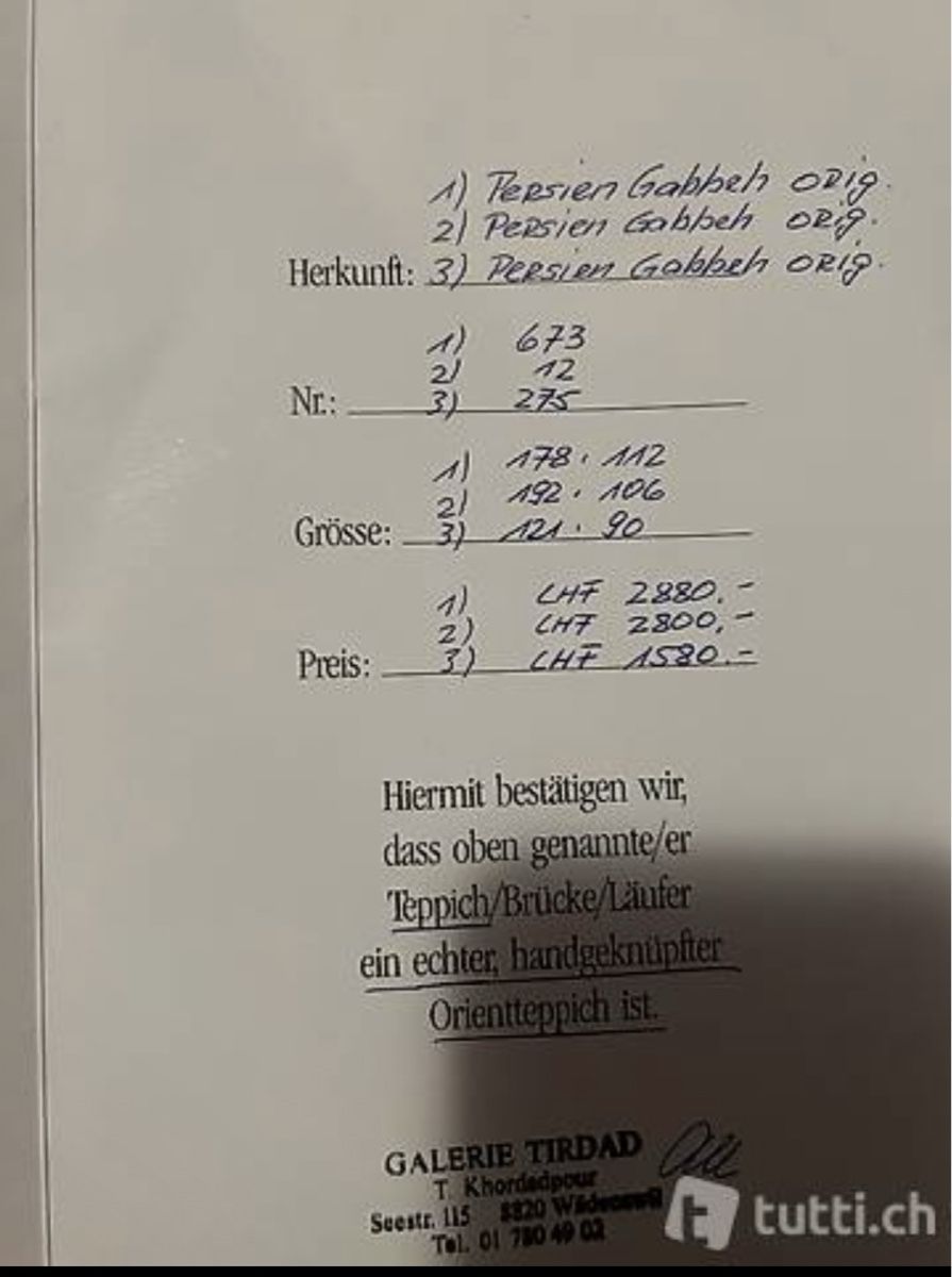 Tappeti: Persischer Gabbeh Teppich – Usato da Hallwil venduto da Zoeizy 4