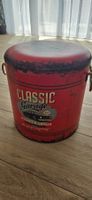 Hocker rot mit Aufdruck Classic Garage 44cm hoch