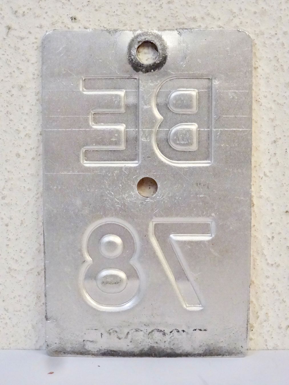 Ecriteaux: BE 78 VELONUMMER - FAHRRADSCHILD – D'occasion à Kerzers par zimmergruen 1