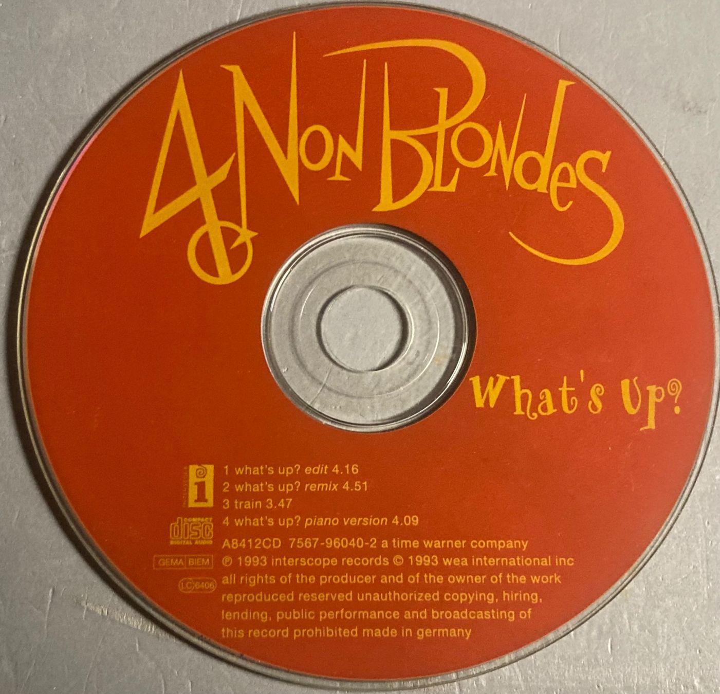 CDs: 4 NON BLONDES - WHAT'S UP? – Gebraucht aus Poliez-Pittet von Newtown-Records 1