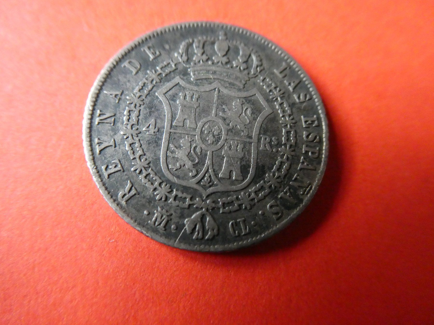 Tutti le monete: Spanien 1848, 4 Reales  - Silber  .893 – Usato da Hinterforst venduto da rohusri 1