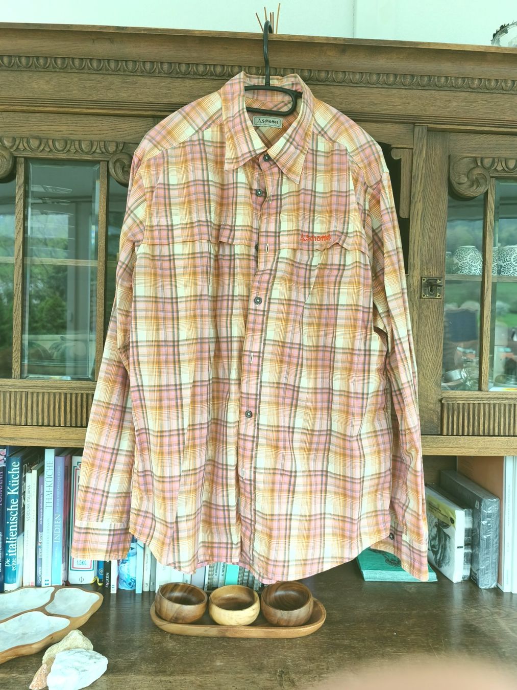 Schoeffel Hemden: farbig gemustertes Schöffel Langarmhemd XXL – Gebraucht aus Erschwil von tomket66