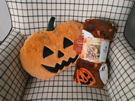 Plaid et coussin Halloween