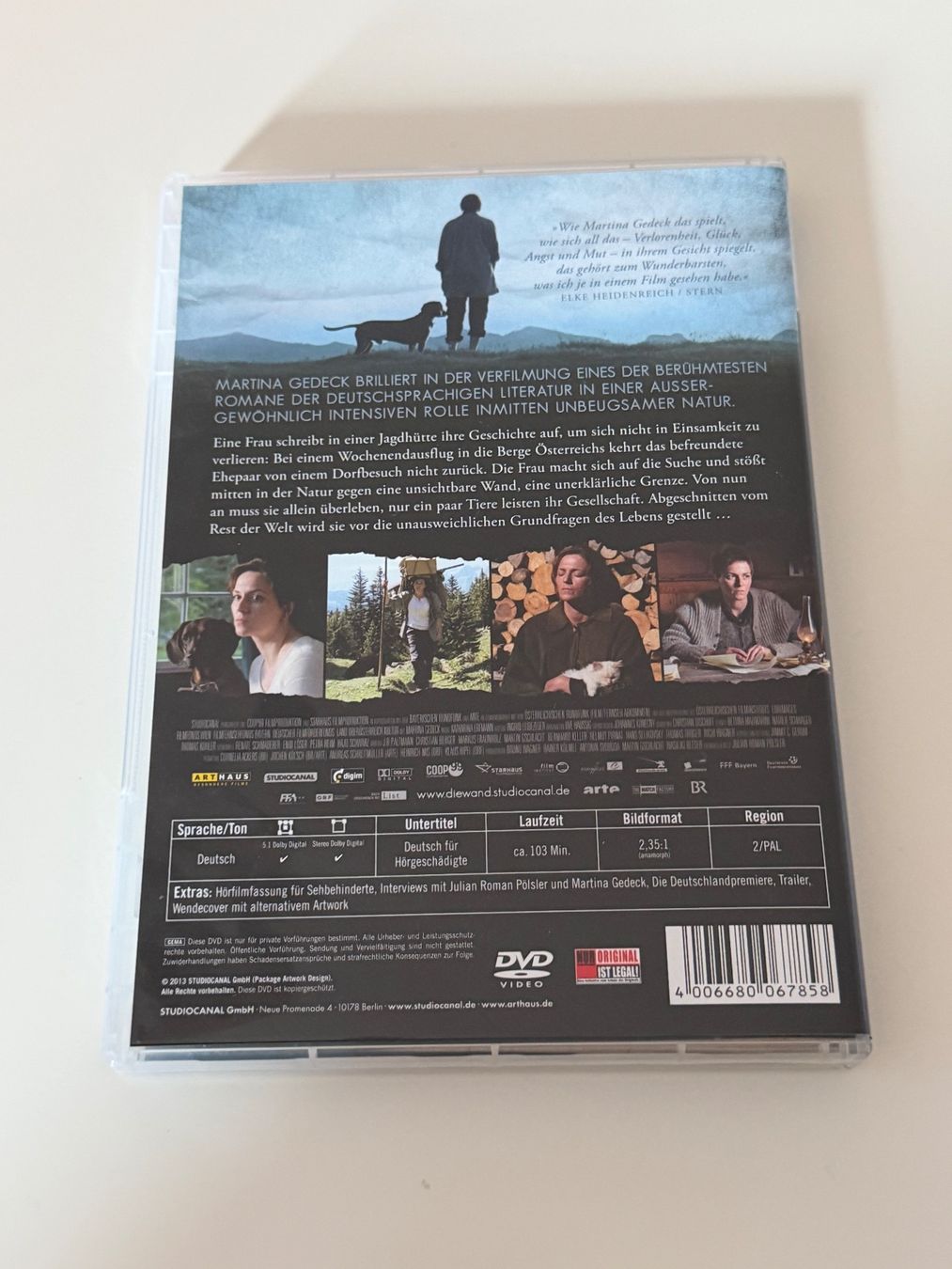 Tutti i DVDs: DVD Die Wand Martina Gedeck – Usato da Altstätten SG venduto da sheamus 1