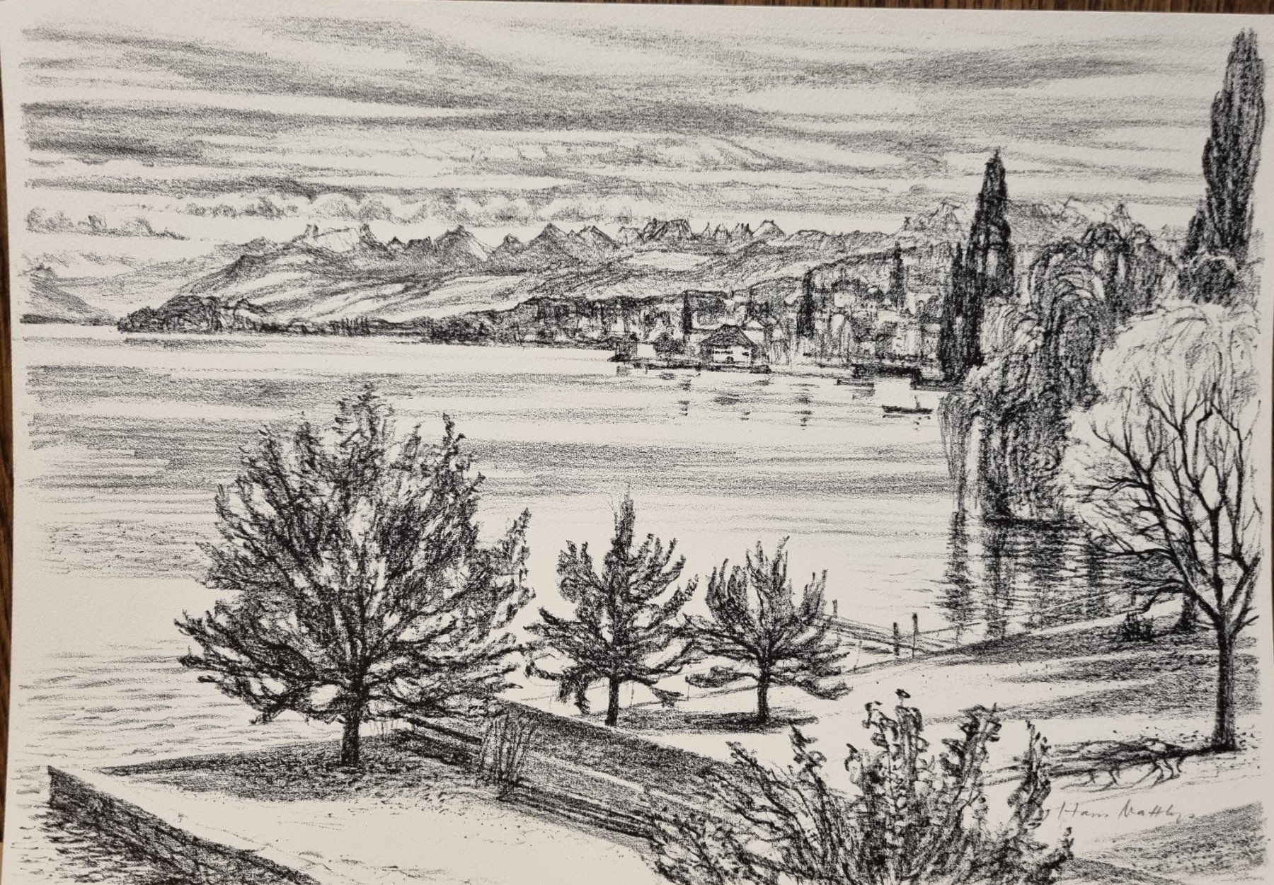 Grafica & Litografie: Has Matthys Handsigniert  Lithographie – Usato da Schaffhausen venduto da Leveron13