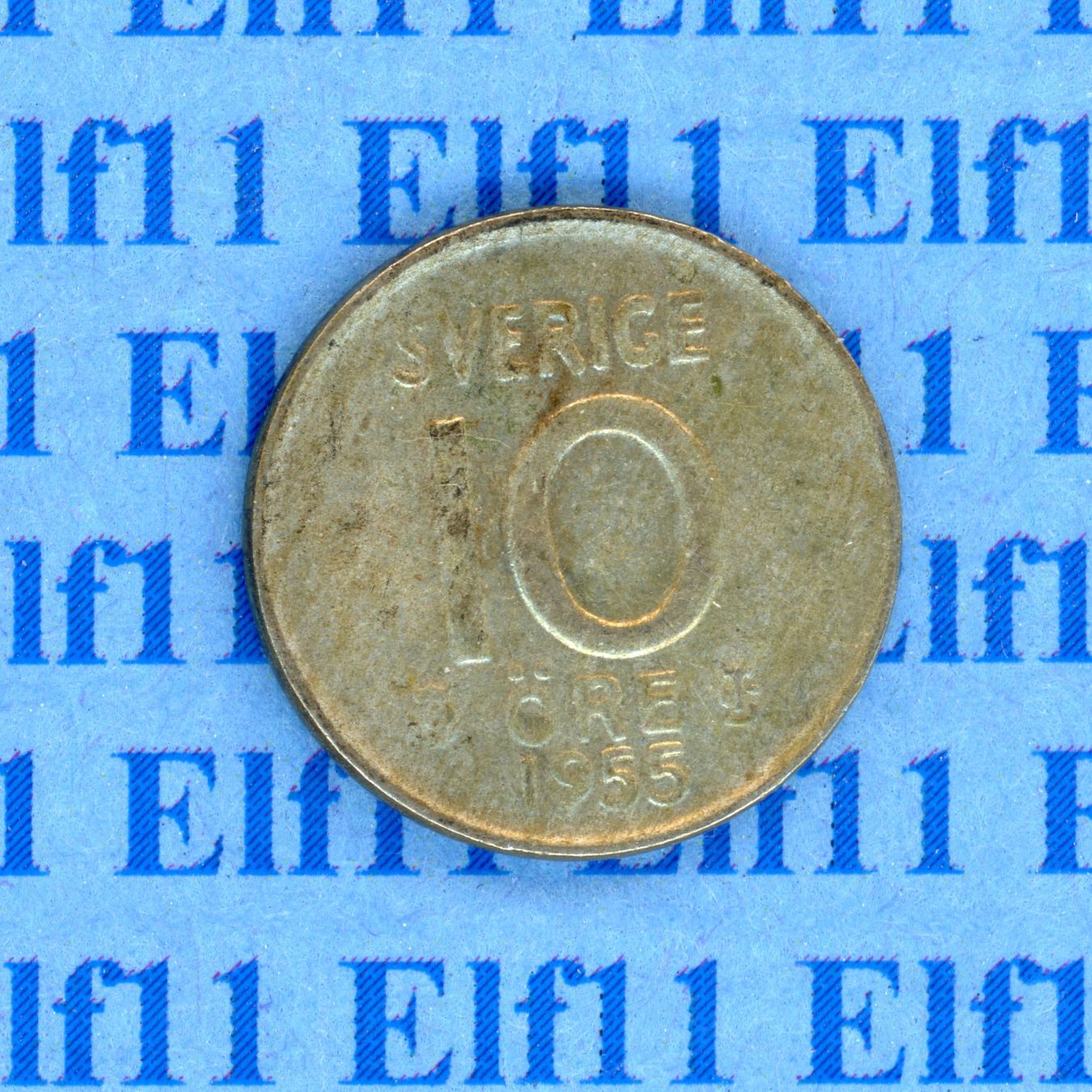Tutti le monete: SEK___0.10 1955 ss-vz 10 Öre – Usato da Widnau venduto da Elf11