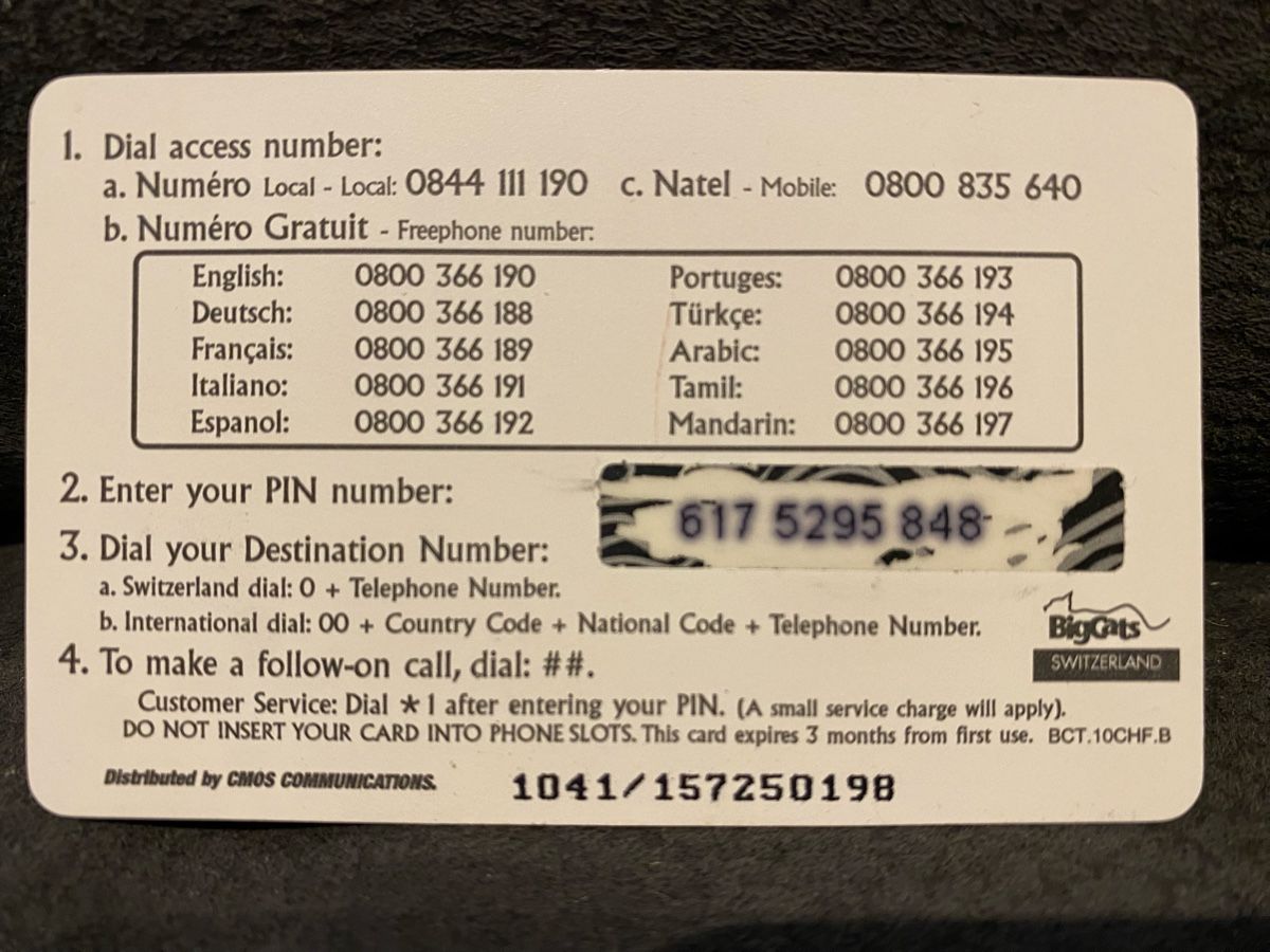 Telefon- & Taxkarten: Carte – Gebraucht aus Lausanne von babacard10 1