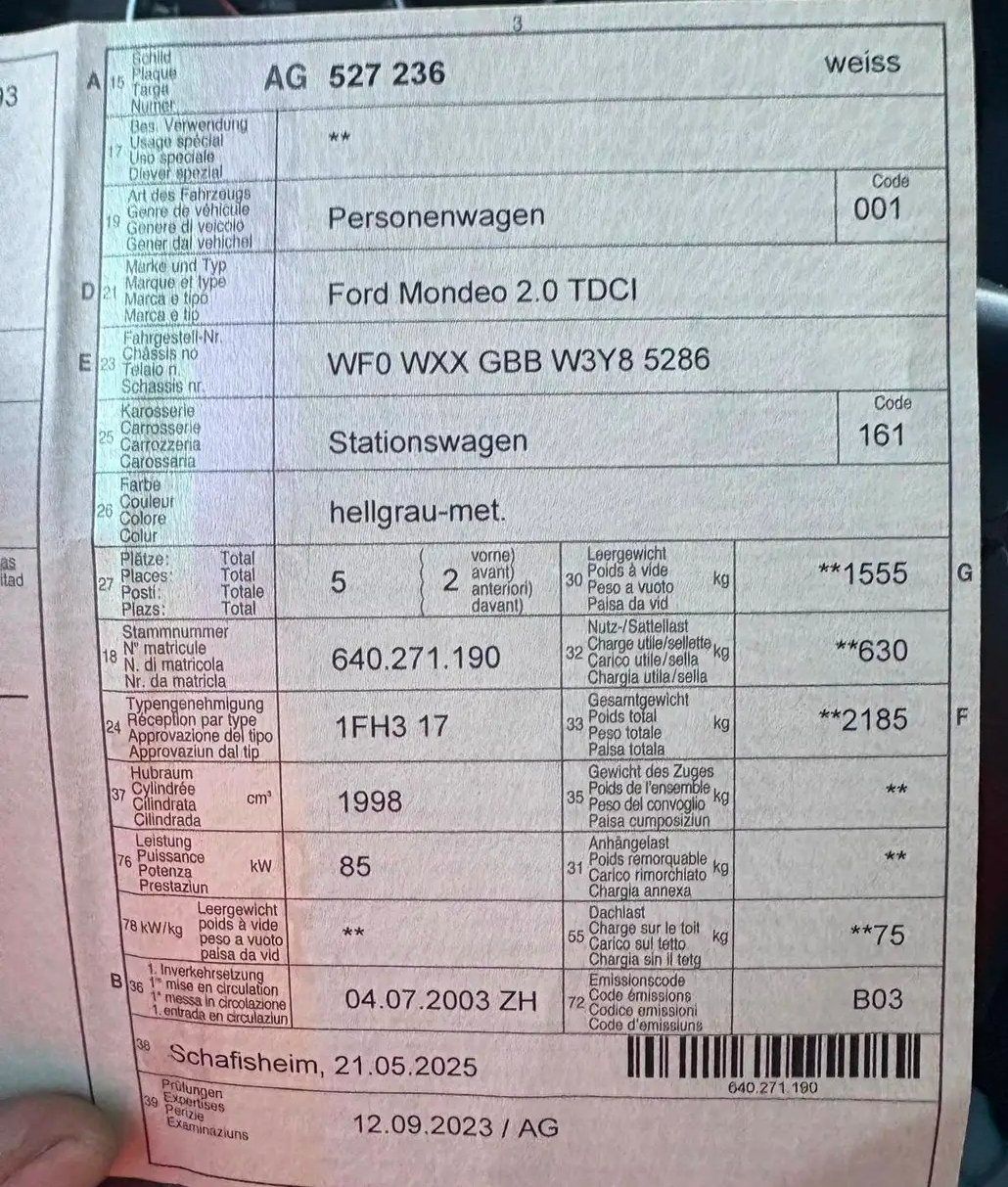 Ford Automobili: Ford Mondeo – Difettoso da Maienfeld venduto da Bosilegrad 4