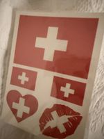 Swiss flag temp tattoo