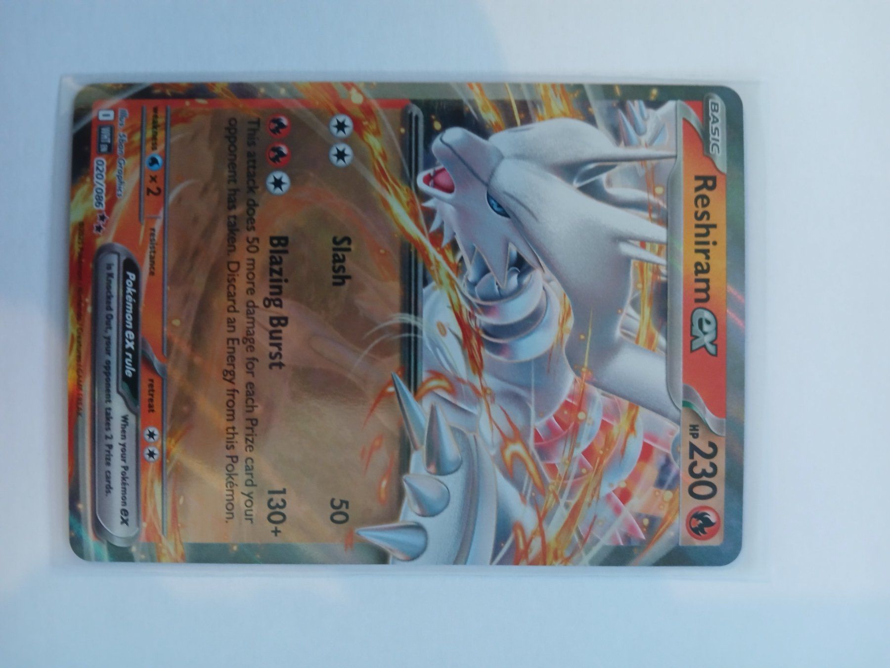 Pokémon Sammelbilder & Trading cards: Reshiram Ex #20 White Flare EN – Gebraucht aus Bülach von PokeGoods.ch