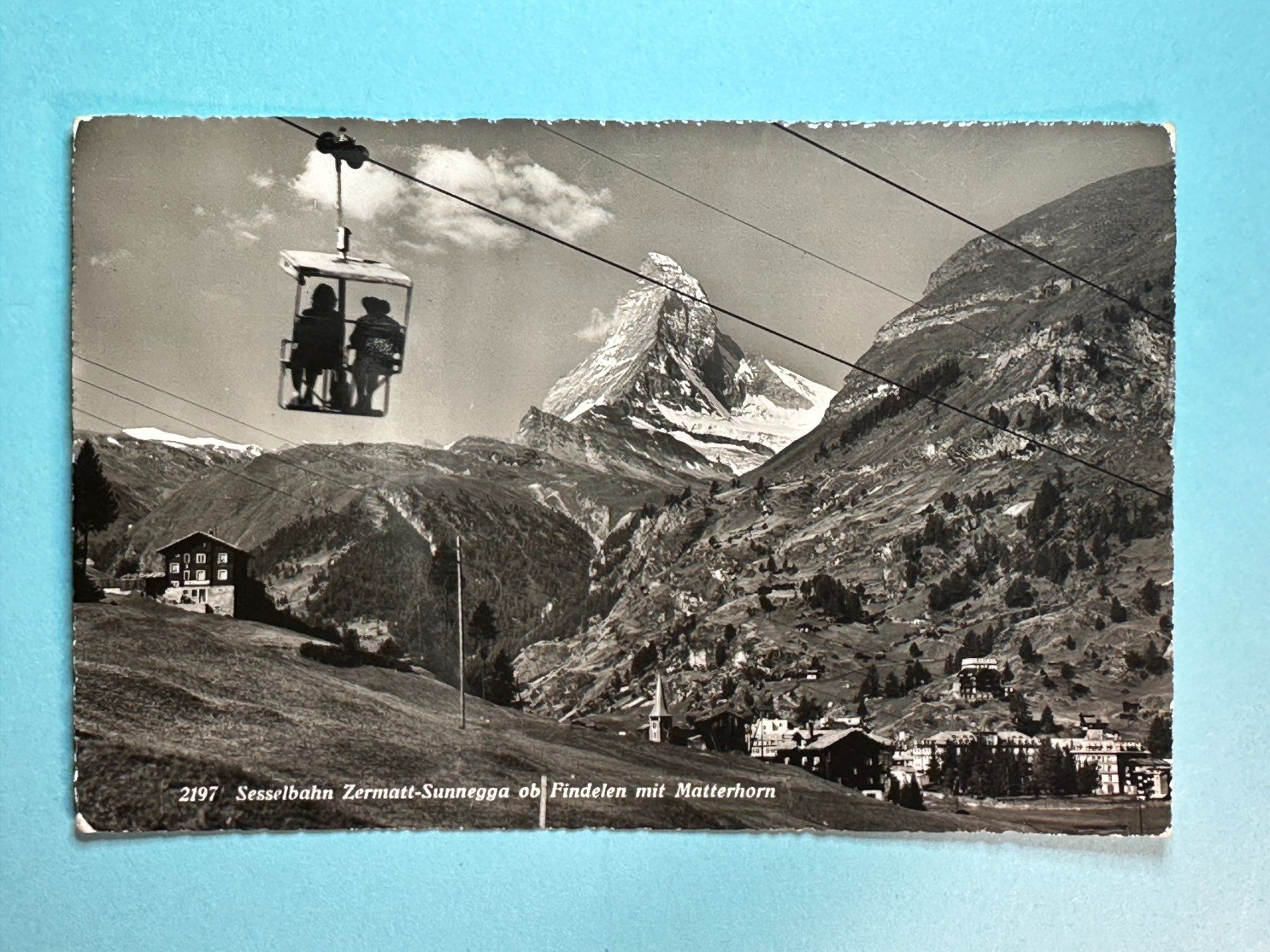 Ansichtskarten: Sesselbahn Zermatt - Sunnegga – Gebraucht aus Steg VS von danwer74