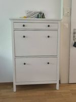 IKEA HEMNES Schuhschrank mit 2 Fächern, 89x30x127 cm, Weiß