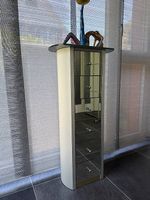 Schmale silberne Kommode mit 6 Spiegelschubladen