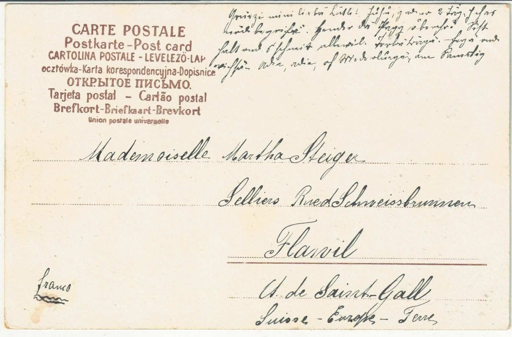 Cartoline postali: Vögel mit Rose - Litho – Usato da Ettingen venduto da Kartenplanet 1