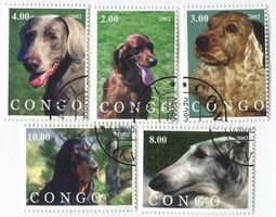 Briefmarken "Hunde". Kongo
