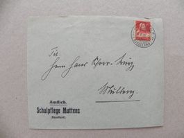 Brief Amtlich Muttenz BL Baselland 1920 Schule