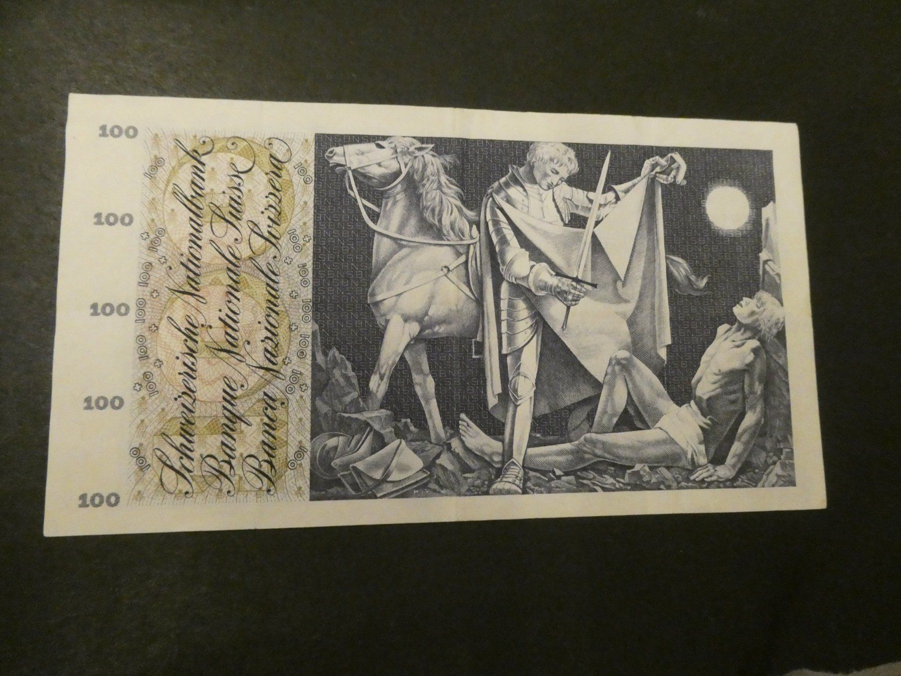 Banconote: Schweiz 1973, 100 Franken – Usato da Hinterforst venduto da Rohusri 1