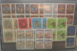 Schönes Lot 4-er Blöcke Pro Patria Schweiz