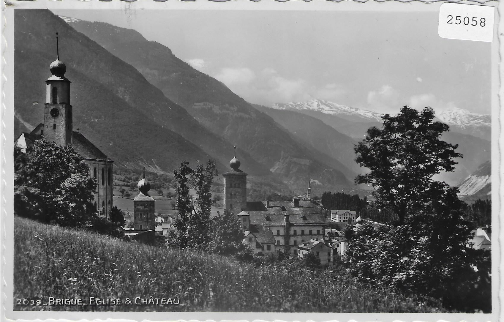 Cartoline postali: Brigue - L'Eglise & Chateau – Antico da Ettingen venduto da Kartenplanet