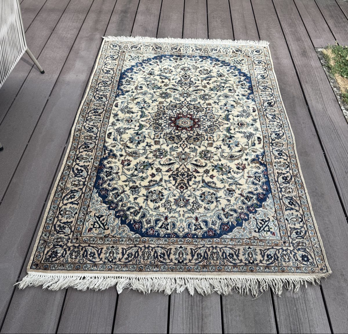 Nain Tapis: Nain Teppich 190x122cm beige/blau – D'occasion à Windisch par Anja13