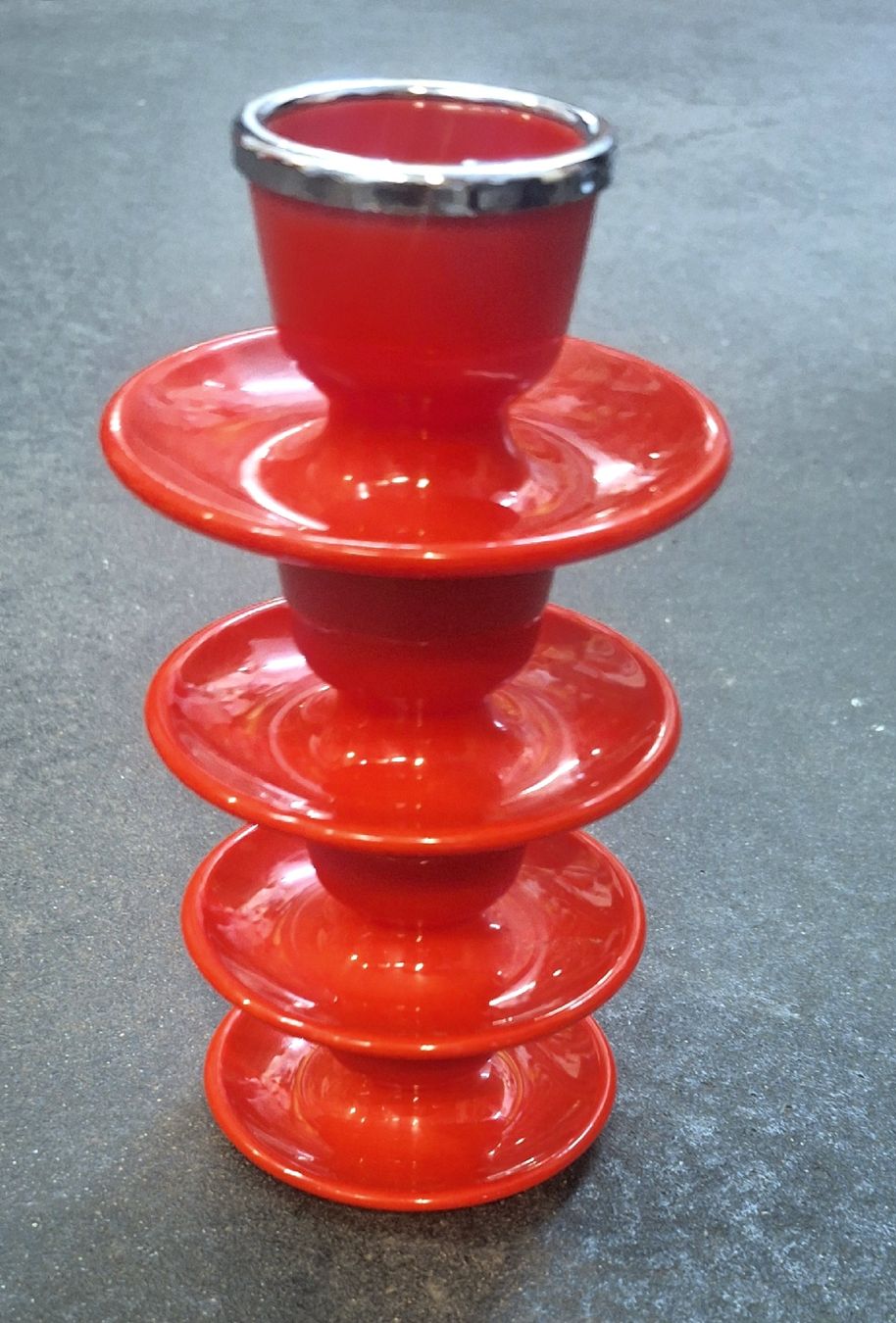 Altre Stoviglie: 4x vintage Eierbecher  rot/ Silber 1960/70 – Usato da Emmenbrücke venduto da abu_9mj8 1