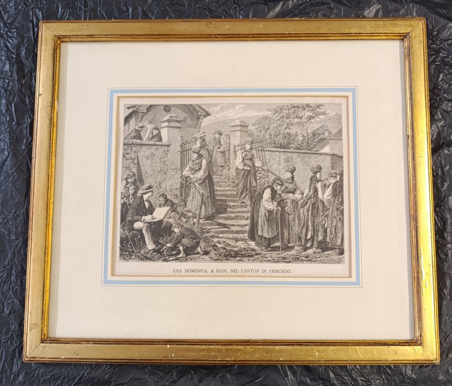 Incisioni: Gravure ancienne Guin/Düdingen – Usato da Avry-sur-Matran venduto da dav_nm5p