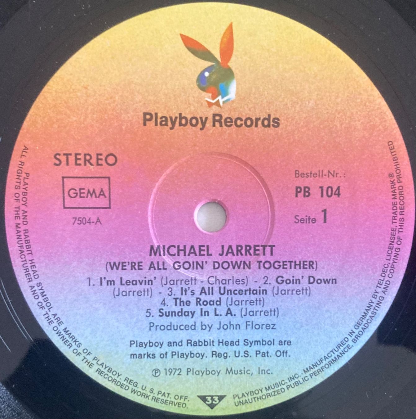 Schallplatten: MICHAEL JARRETT - WE'RE ALL GOING DOWN TOGETHER – Gebraucht aus Poliez-Pittet von Newtown-Records 2