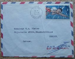 LUFTPOSTBRIEF LAOS - ZÜRICH 1957
