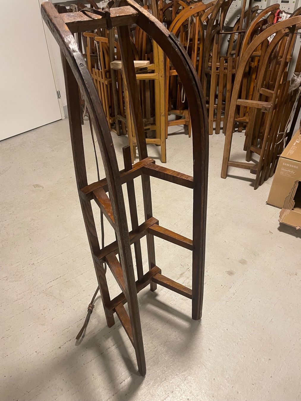 Slitta: Schlitten, sehr alter Keilschlitten, ca. 120 cm – Usato da Menziken venduto da fiat-500 4