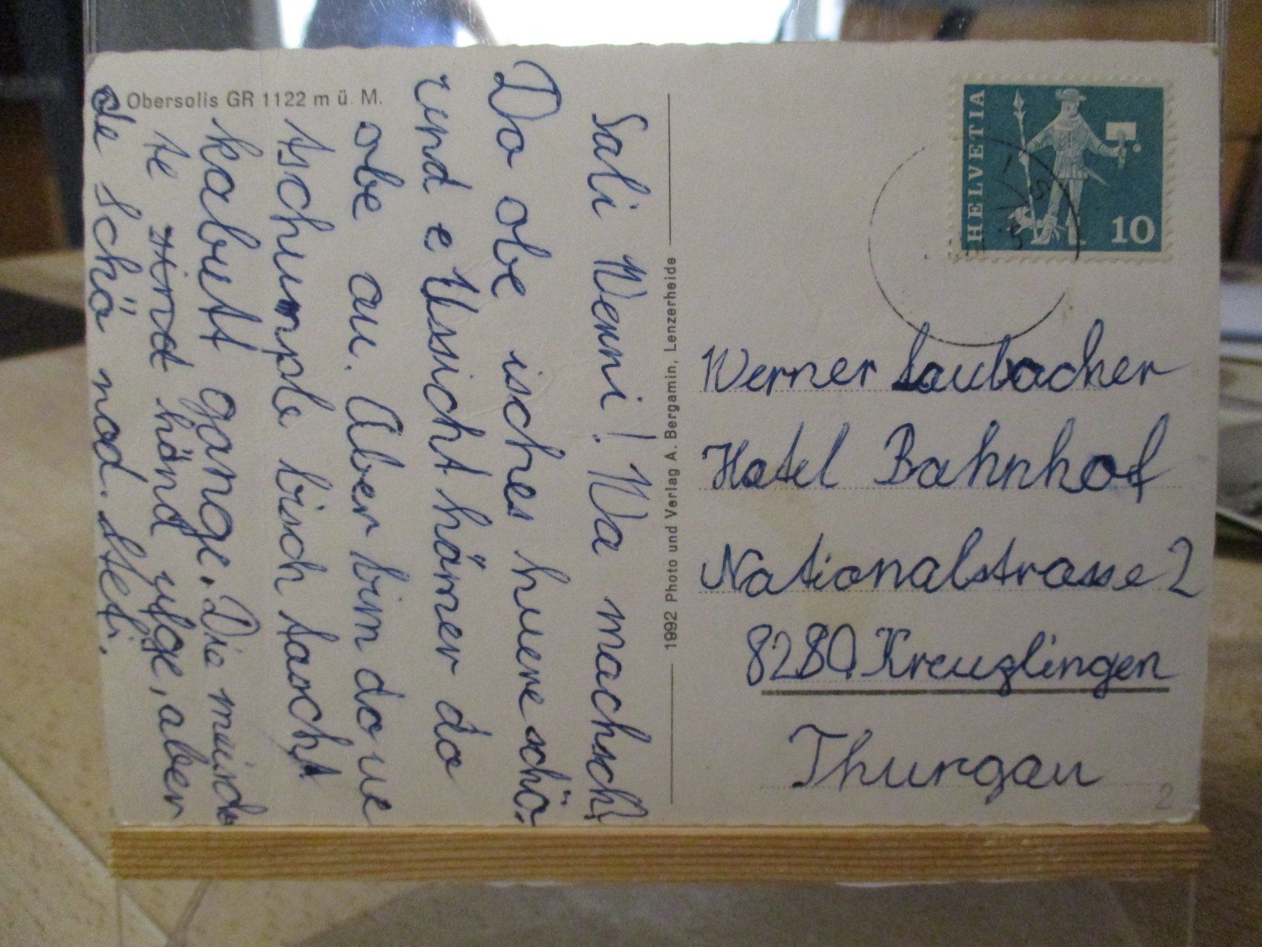 Cartoline postali: Obersolis Solis  Postkarte  2 – Usato da Felsberg venduto da sanwill 1
