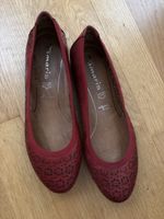 Tamaris Ballerinas rot Leder Grösse 38 guter Zustand
