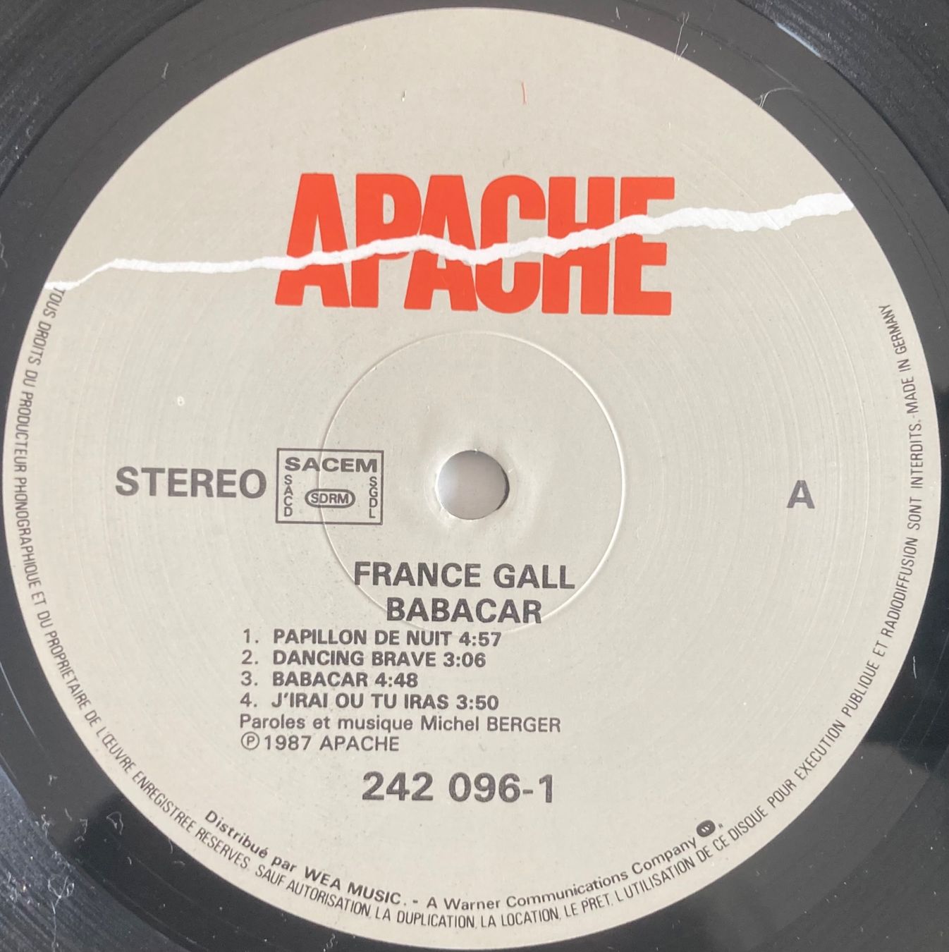 Dischi in vinile: FRANCE GALL - BABACAR – Usato da Poliez-Pittet venduto da Newtown-Records 4