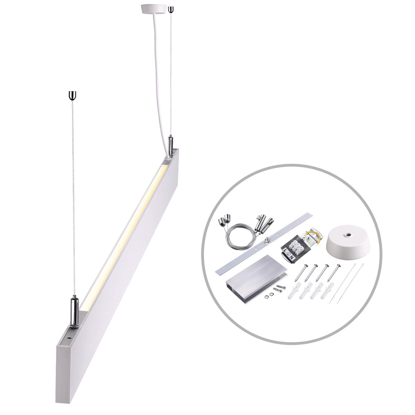 Lampadari & plafoniere: LED Pendelleuchte, Bürolicht, 120 x 20 – Nuovo (secondo la descrizione) da Kreuzlingen venduto da Smart-Light 6