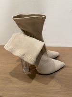 Elegante Stiefel mit transparentem Absatz , Grösse 37