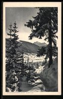 Davos, Teilansicht des verschneiten Orte