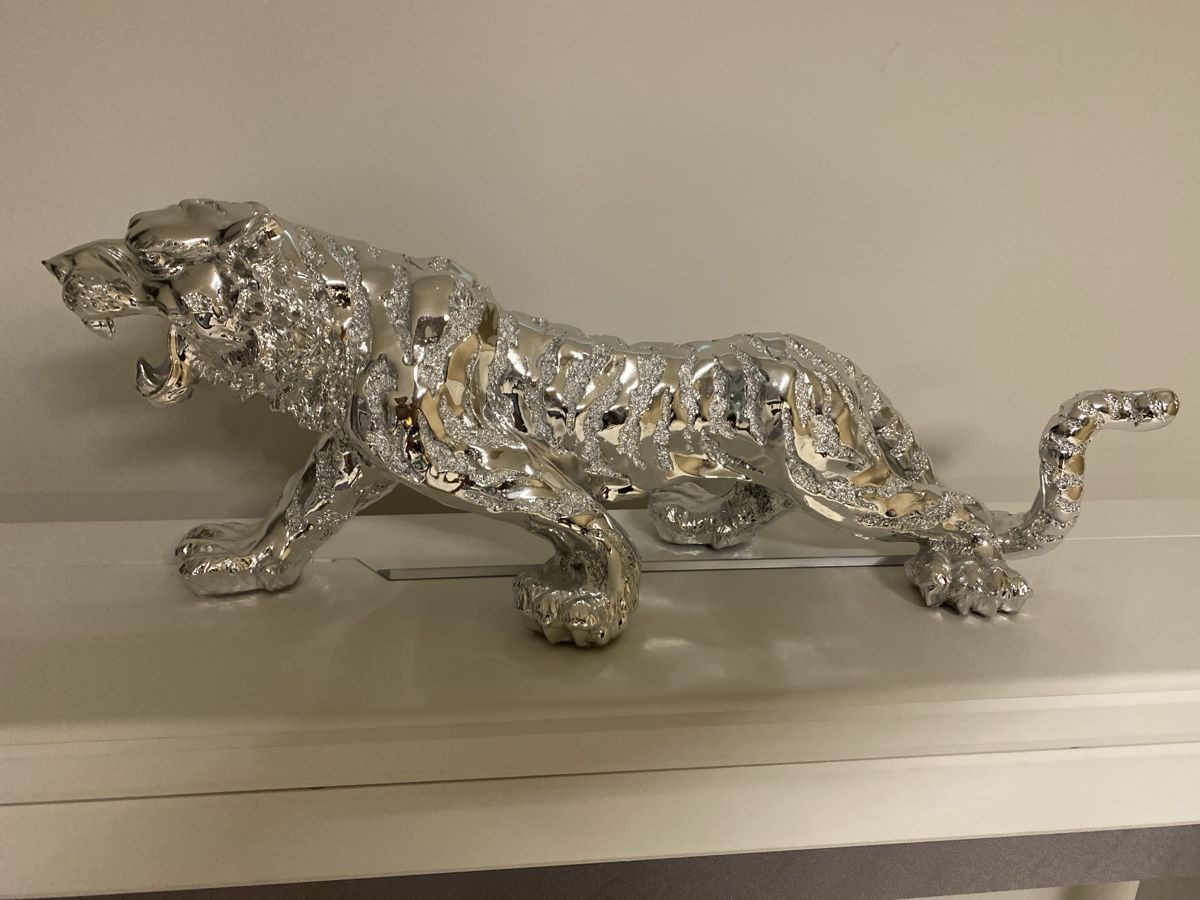 Skulpturen & Statuen: Tiger Figur Silber – Neu (gemäss Beschreibung) aus Wolfwil von ISAsShop